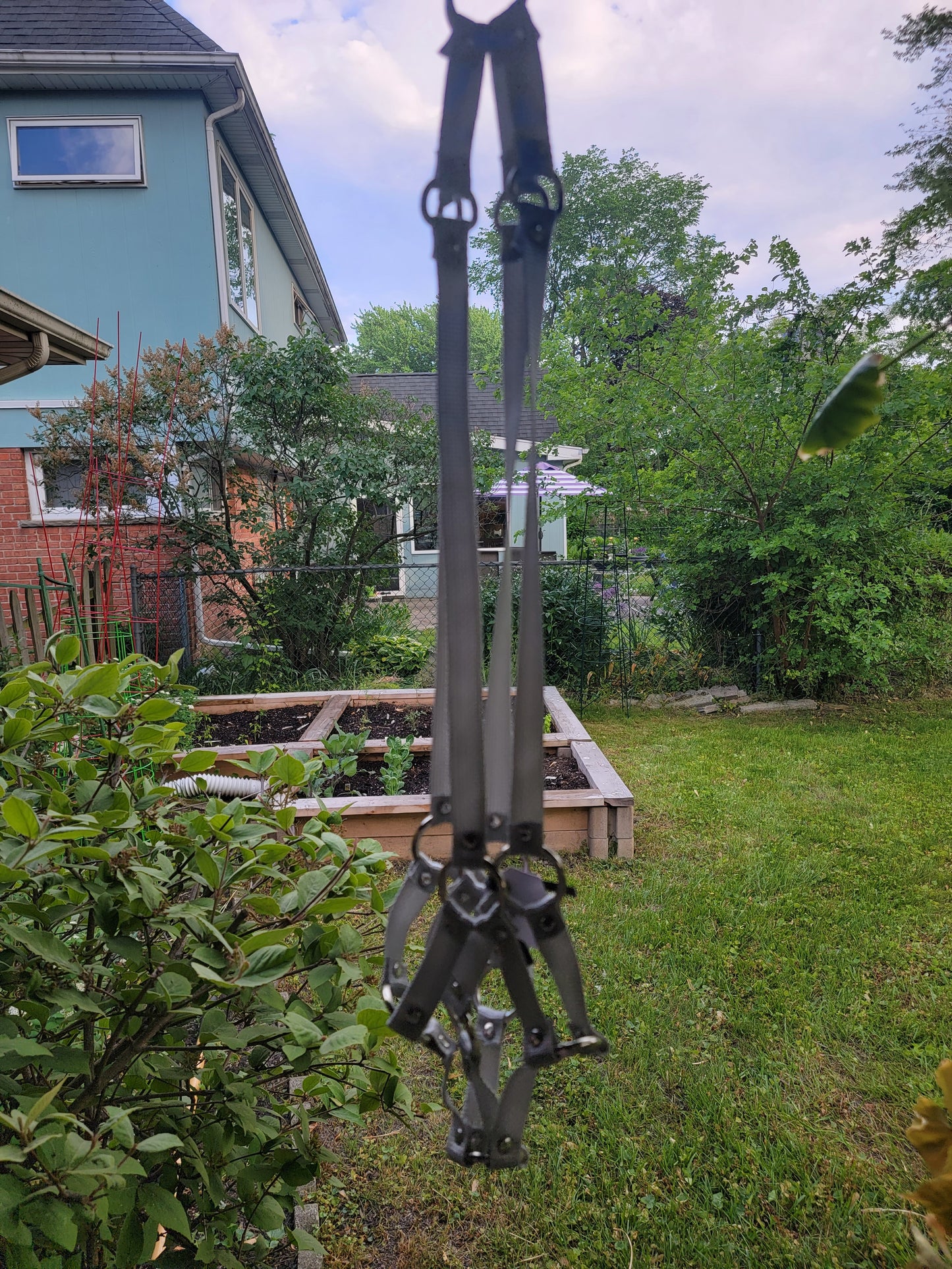 Ready to Ship Single Medium Bondage Plant Hanger Gray