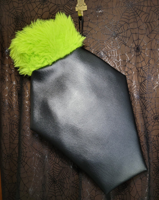 Black Vinyl Bondage Coffin Shaped Christmas Stocking