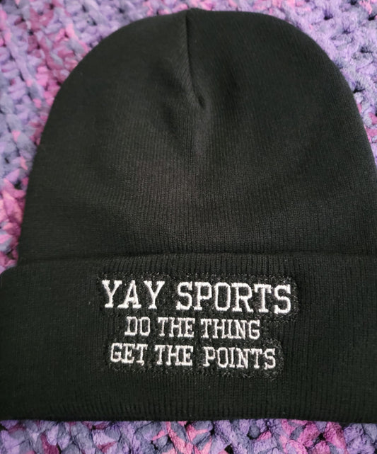 "YAY SPORTS DO THE THING GET THE POINTS" Beanie