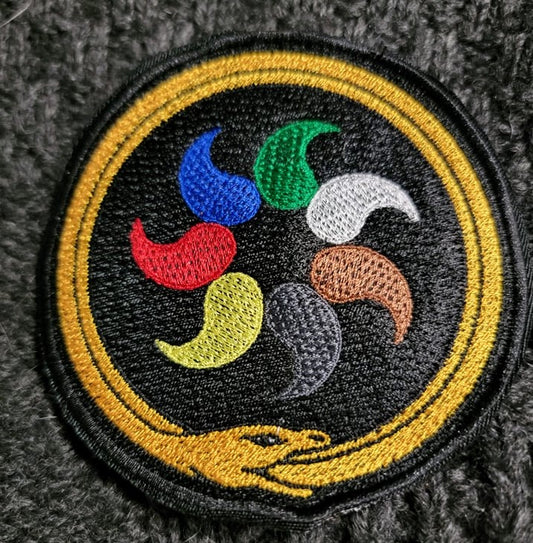 Great Serpent and Flame of Tar Valon (multiple versions available) Wheel of Time inspired 4" Embroidery Patch