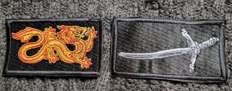 Dragon Reborn Embroidery Patch Wheel of Time inspired