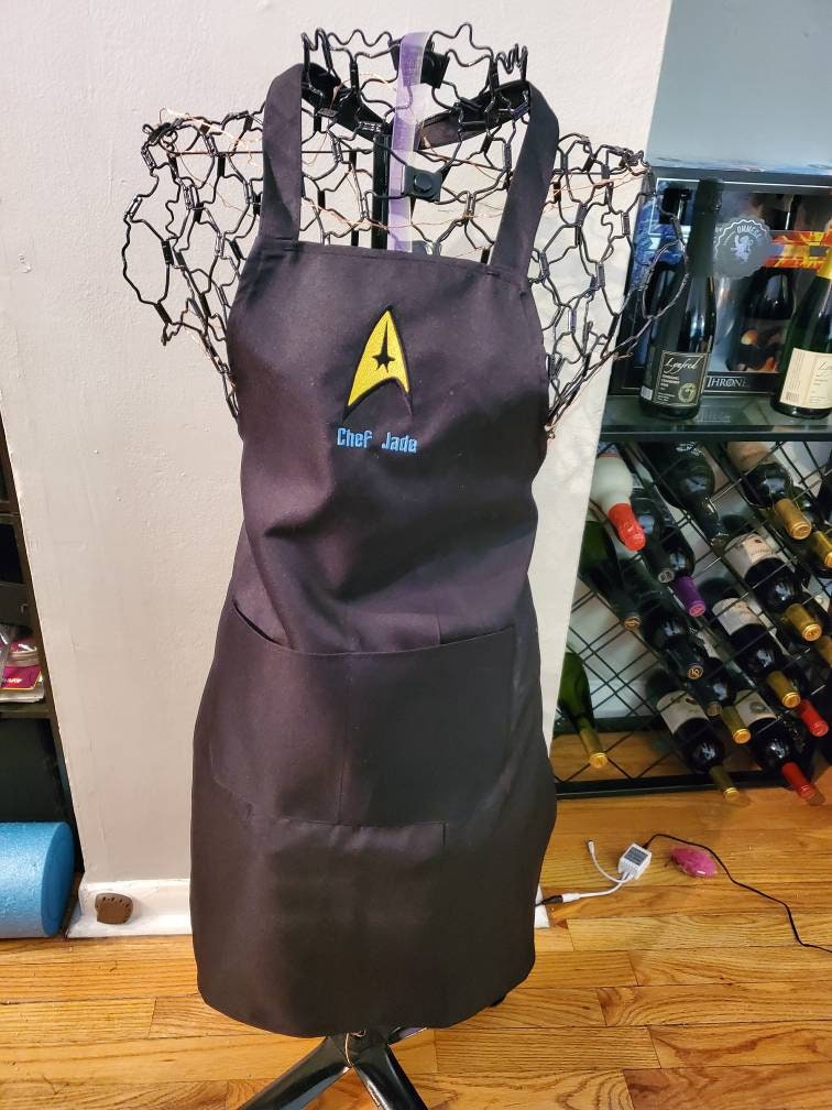 Star Trek Apron. Starfleet logo embroidery