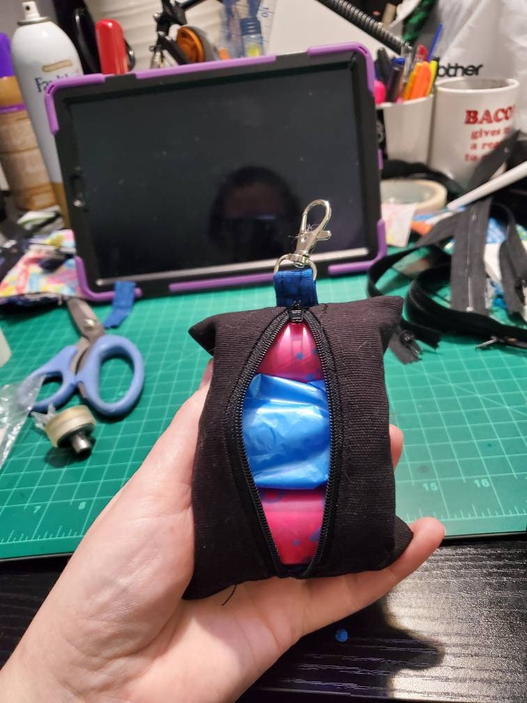 Cute Pug Dog Butt bag dispenser zipper pouch