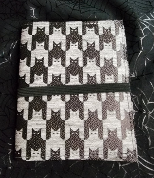 Black & Gray Meowstooth Notebook Cover