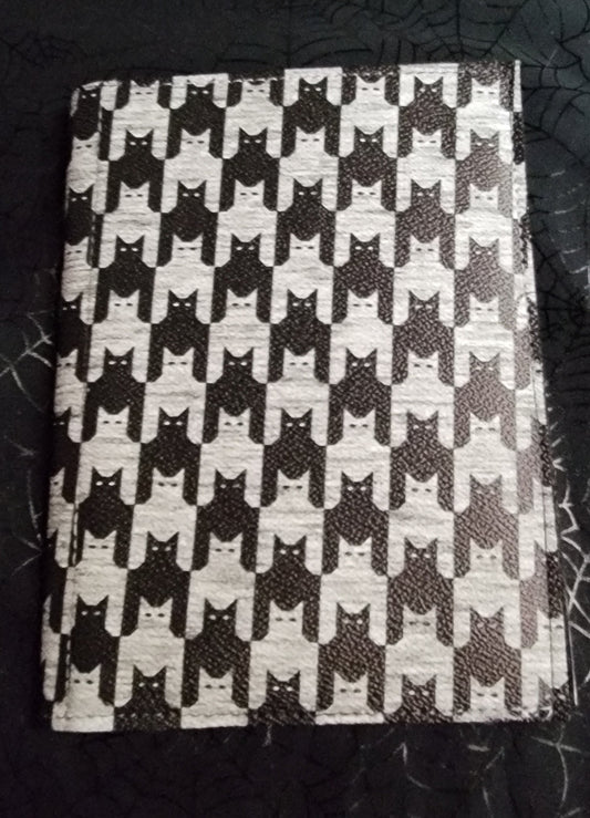 Black & Gray Meowstooth Mini Legal Pad Cover