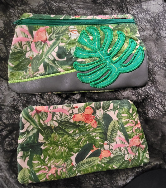 Monstera Leaf Zip Pouch