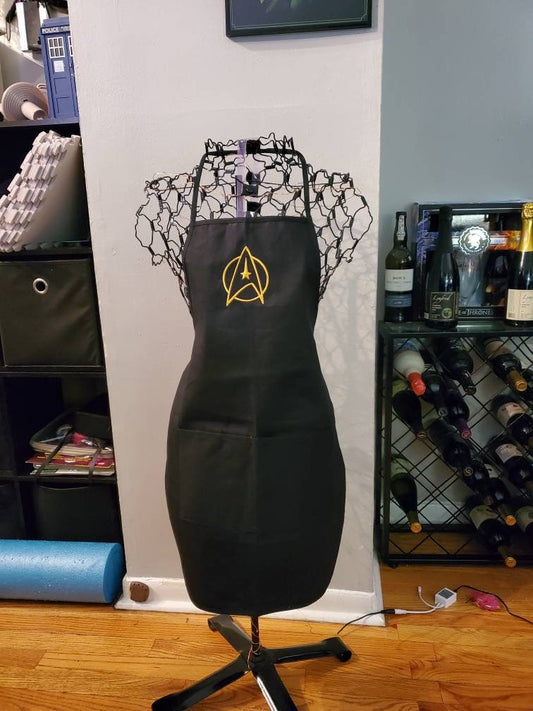 Star Trek Apron. Starfleet logo embroidery