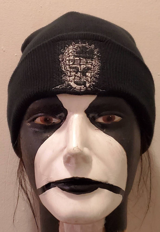 Pinhead Hellraiser inspired embroidered Beanie