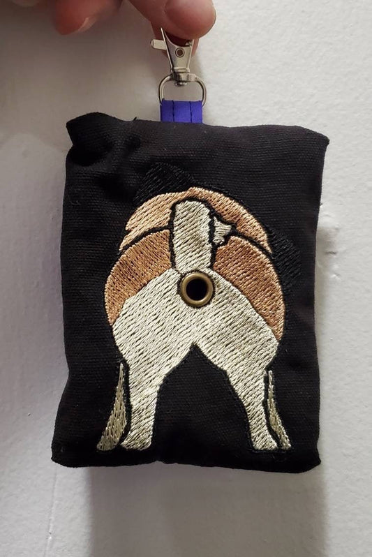 Cute Pug Dog Butt bag dispenser zipper pouch
