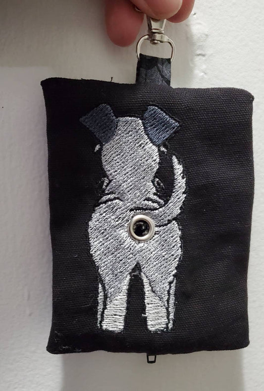 Cute Scottish Terrier Dog Butt bag dispenser zipper pouch