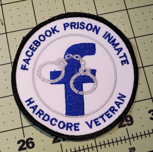 Facebook Jail 4 inch embroidery patch (multiple designs available)