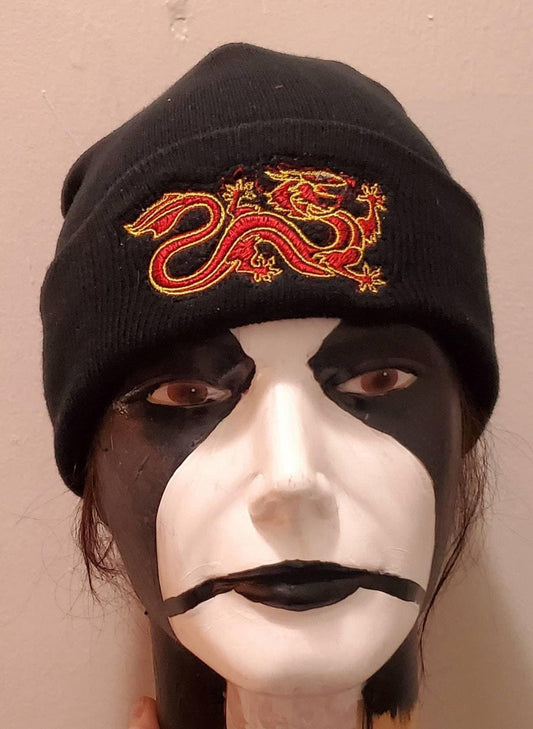 Dragon Banner embroidered knit beanie hat Wheel of Time inspired